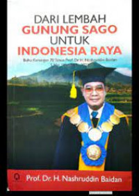 Dari lembah Gunung Sago untuk Indonesia Raya: Buku kenangan 70 tahun Prof. Dr. H. Nashruddin Baidan 5 Mei 1951 - 5 Mei 2021